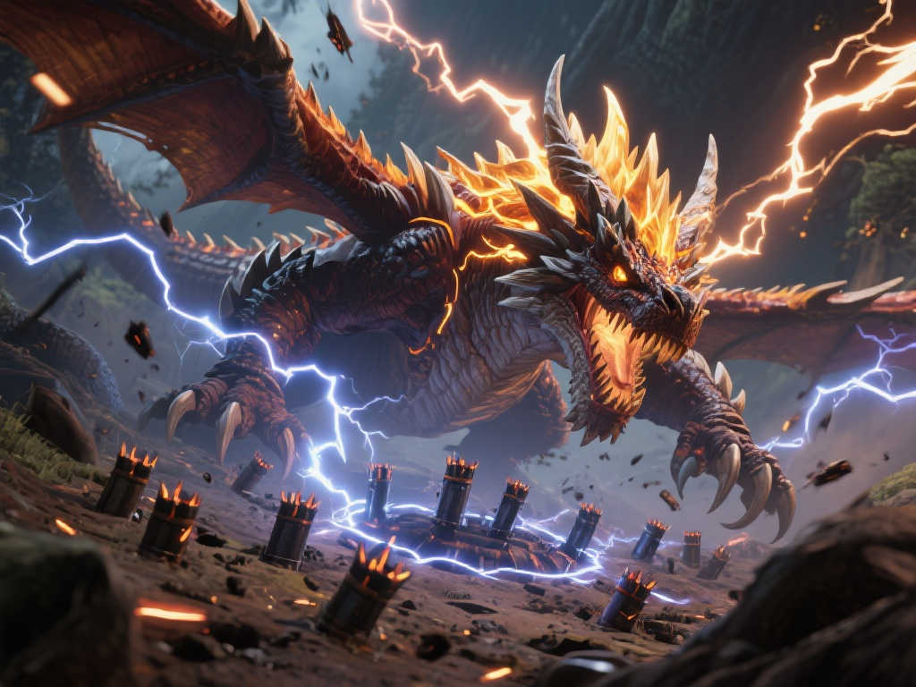 《怪物猎人:荒野》"历战王"煌雷龙引争议:遍地雷霆成玩家噩梦! 《怪物猎人:荒野》"历战王"煌雷龙引争议:遍地雷霆成玩家噩梦!