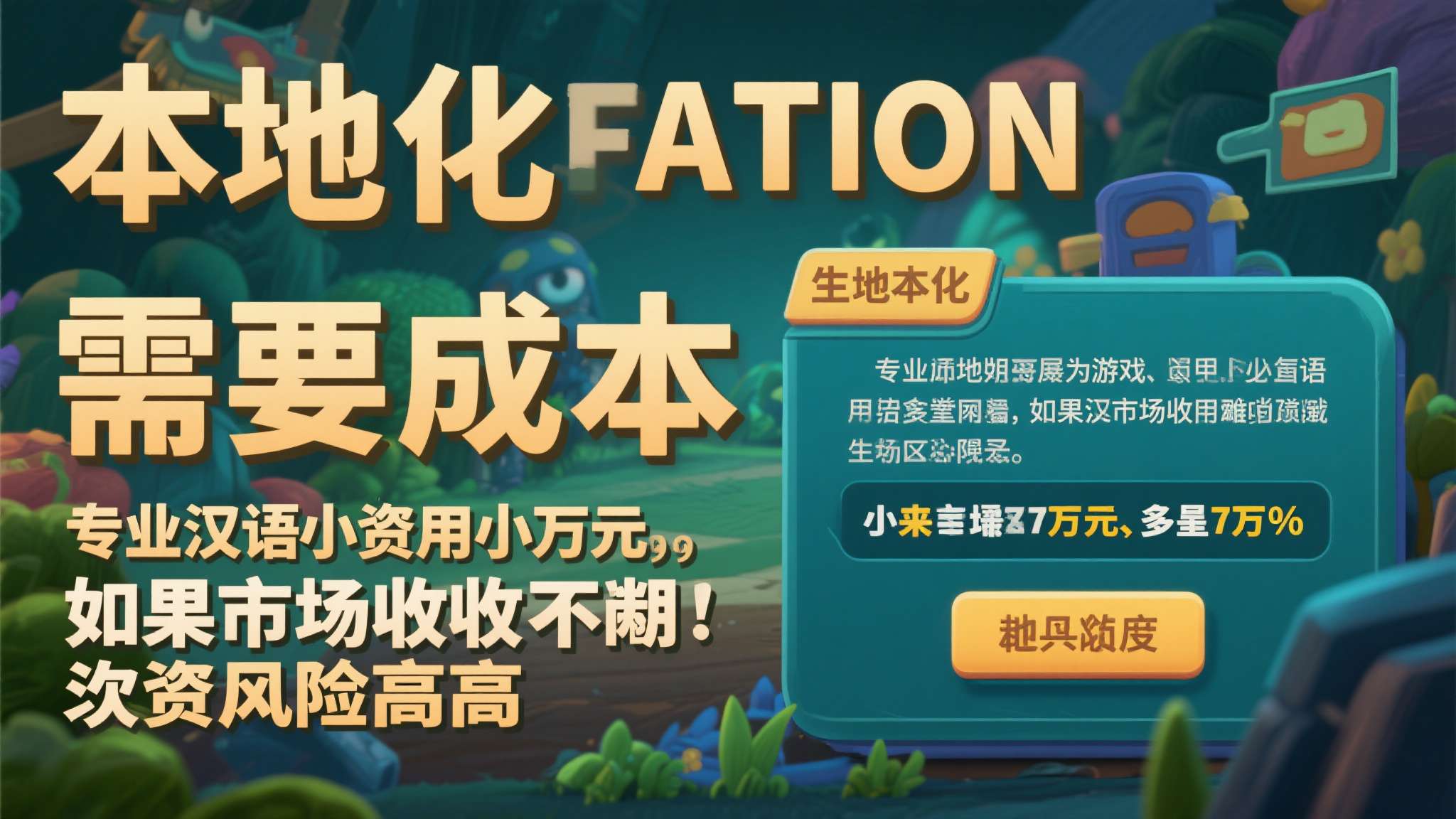 满级中国玩家玩恐怖游戏 本地化需要成本。 一款中等体量的游戏,专业汉化费用少则数万元,多则数十万。如果市
